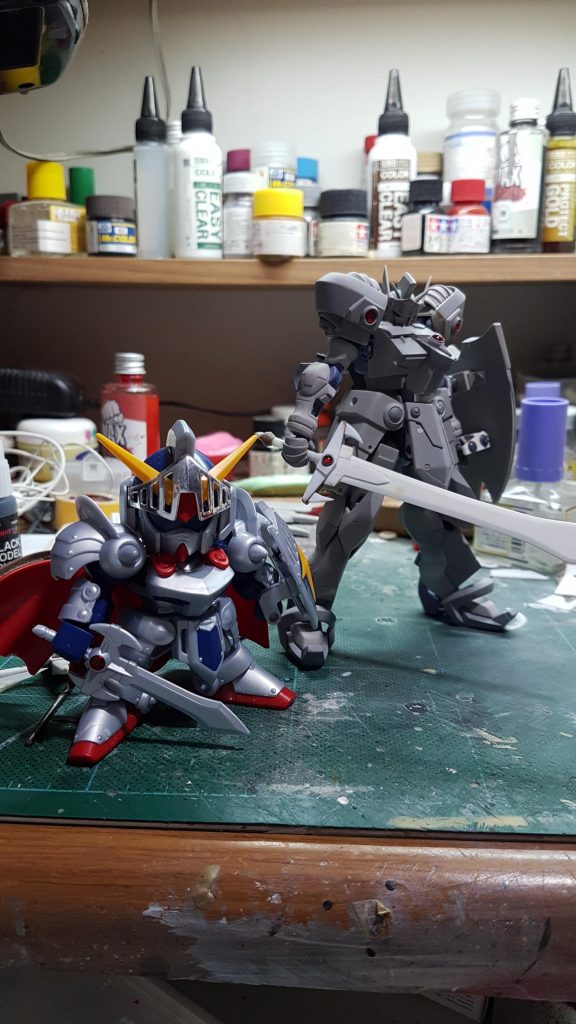 先輩と背比べ www