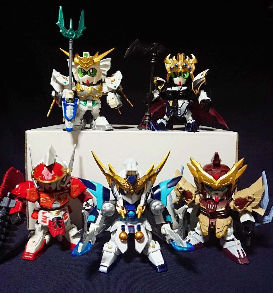 これでティエルの衝動から、メイン機体5人の武将が揃いました。
TV版やEW版は他にも製作者が多いため、致命的に知名度の無いティエル+機体情報の少ないフローズンティアドロップを盛り込み、シャッフル南蛮同盟と同様にメンバーを揃えることができ納得いく製作になったと思います。