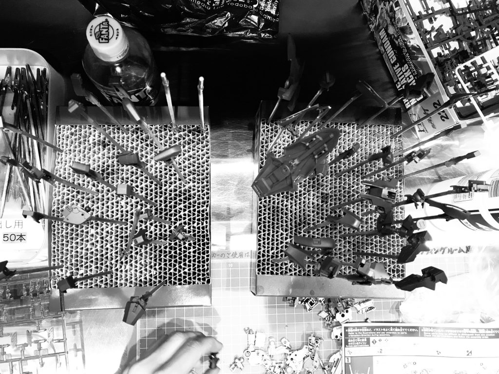 乾かしてます。