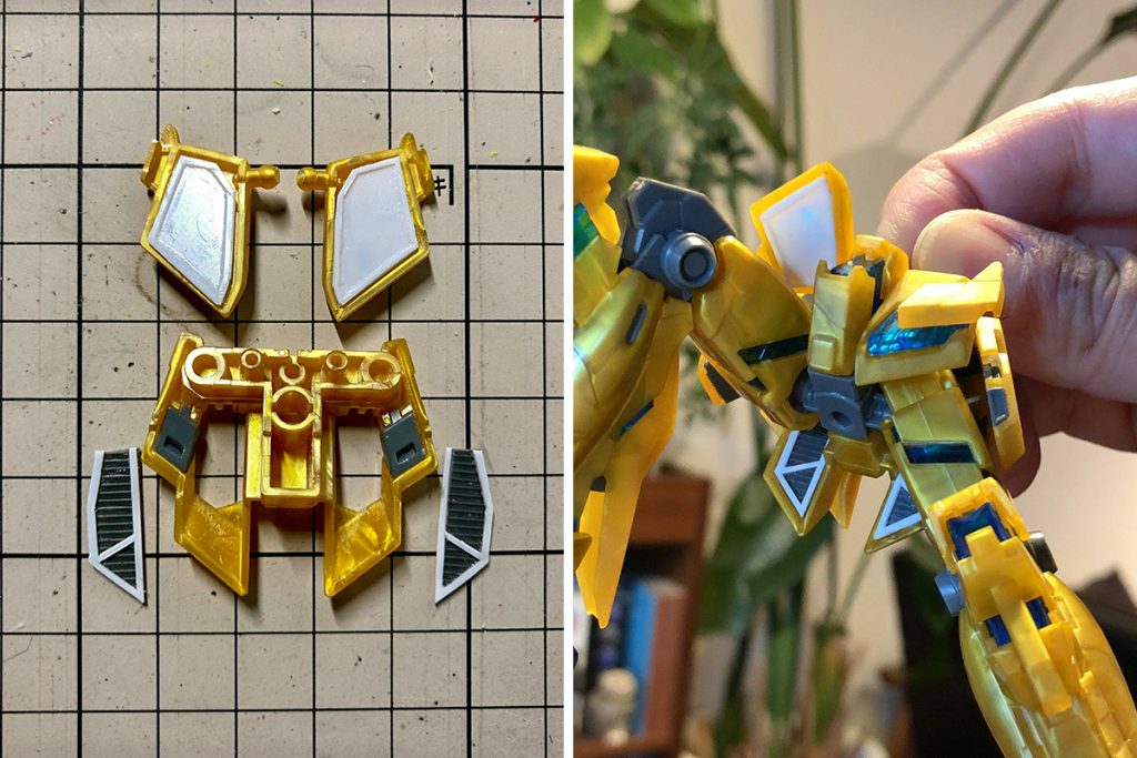 スカスカしてる所は、完成後に見えそうな部分だけ裏打ちパーツを作りました。