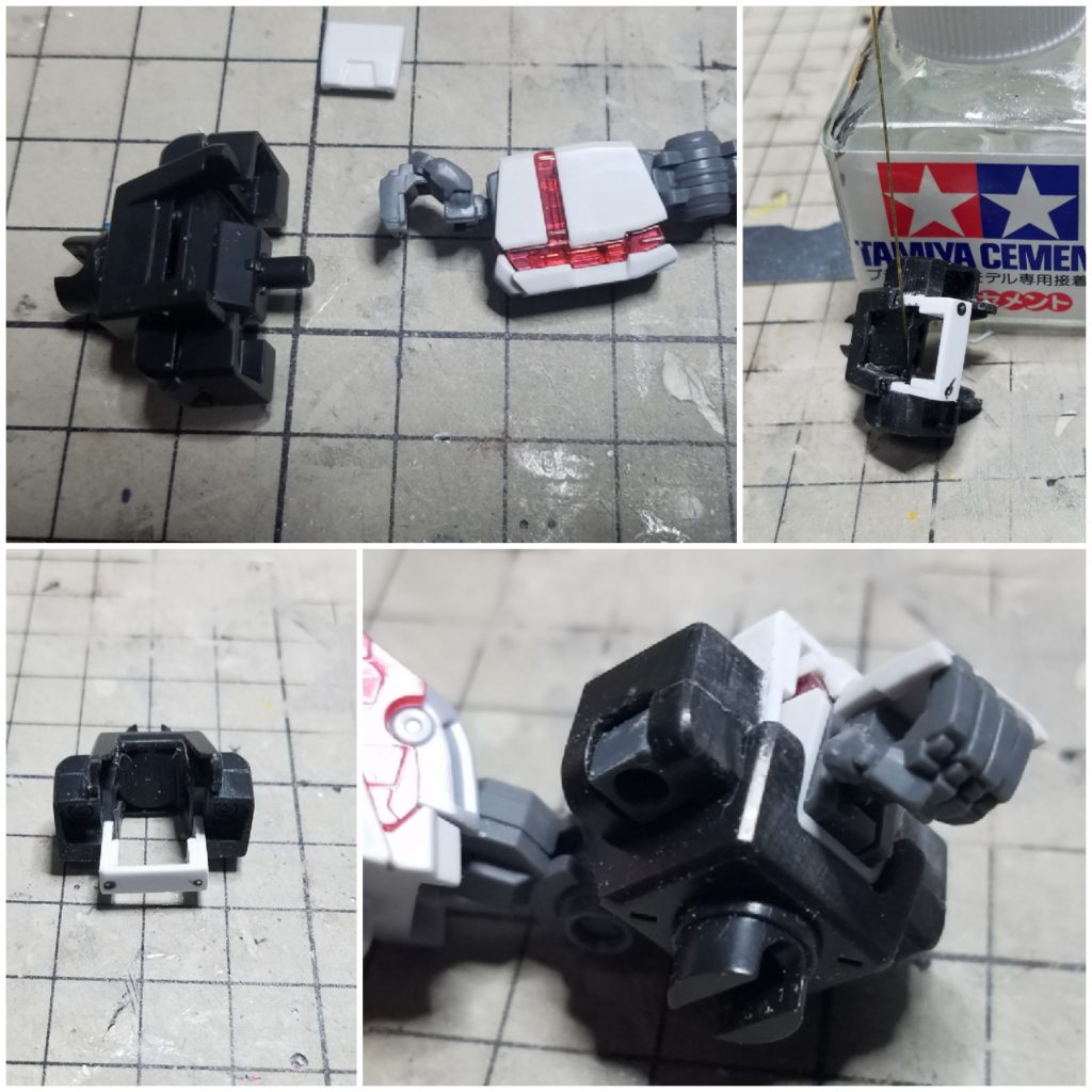 左腕に持たせる方式から
がっちり固定させるように角型に切り抜き
ピッタリ合わせました