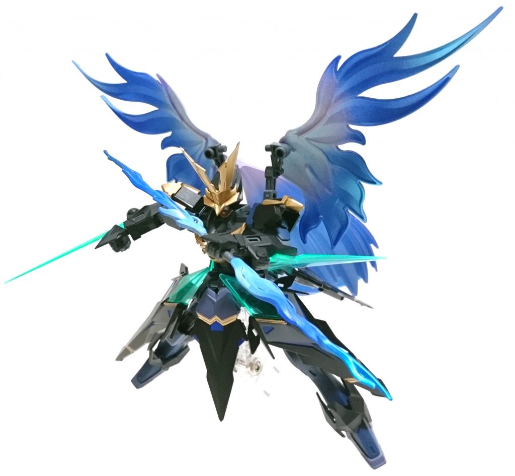 【ポーズ④ 炎剣ー不知火ー】
青い炎はホワイト、ブルー、メタブルーでグラデーションをつけました。