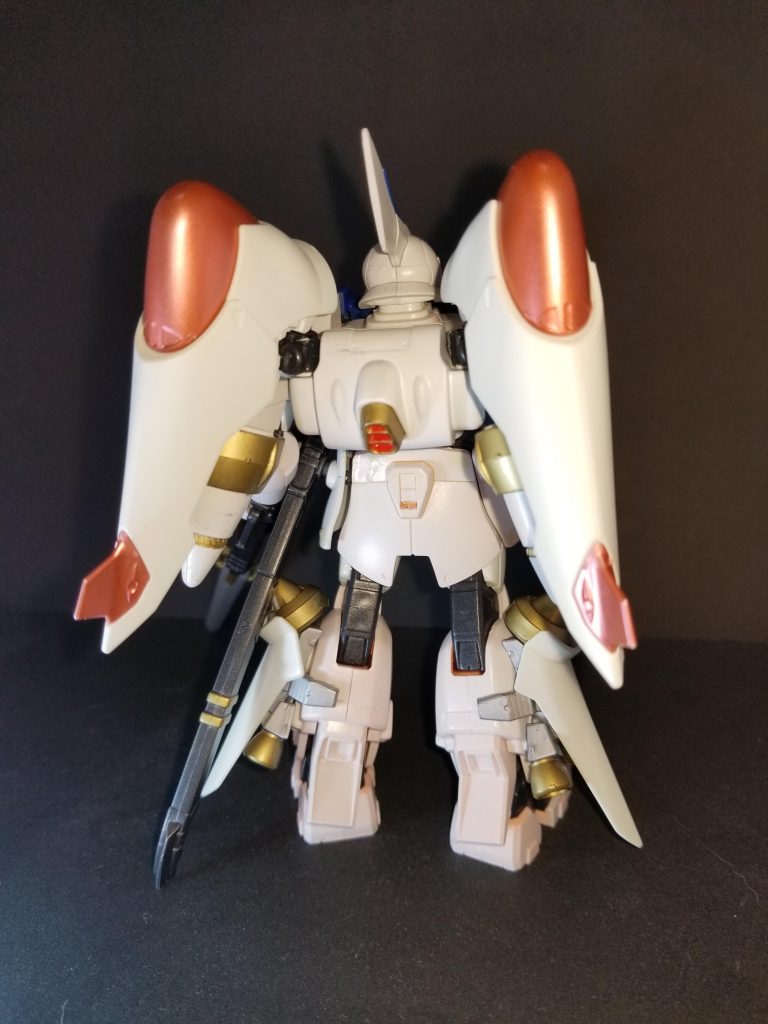 戦争終結後、軍隊の大規模部隊が出るほどではないがある程度の戦力が必要な鎮圧作戦に向けたMSが必要となった。当時の高性能機たちは鎮圧作戦を行うには過剰戦力すぎた。
そこで、現存していたミゲル・アイマン専用ジンに白羽の矢が止まった。
修理直後の状態での動態保存、整備され高性能化された汎用機。そして、直接発展機であるジンハイマニューバの存在。そのすべてがいい条件であった。
通常のジンであった機体にハイマニューバの部品を移植することで戦時中に見た事のあるシルエットを再現。射撃武装と、ジンハイマニューバ2型で実績のあった刀を採用。
カラーリングも兵器らしくない色へと塗りなおされ、平和維持活動へ向けられることになった。
が、ミゲル・アイマンのパーソナルカラーの主張が強すぎて予算不足となり元の色を払拭しきれていない。