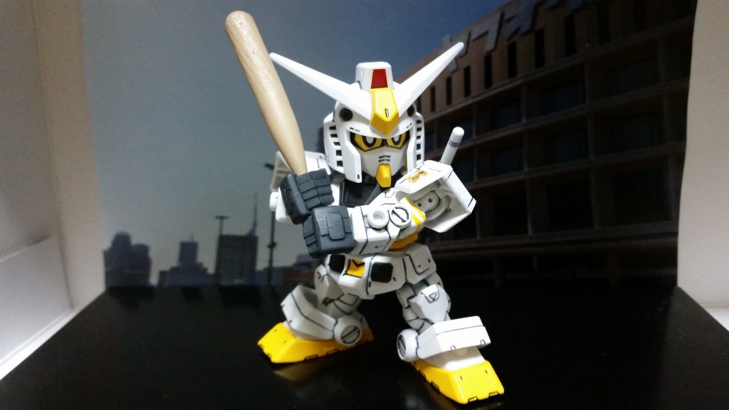 小物としてバットを製作しました。バッティングポーズもとれます。