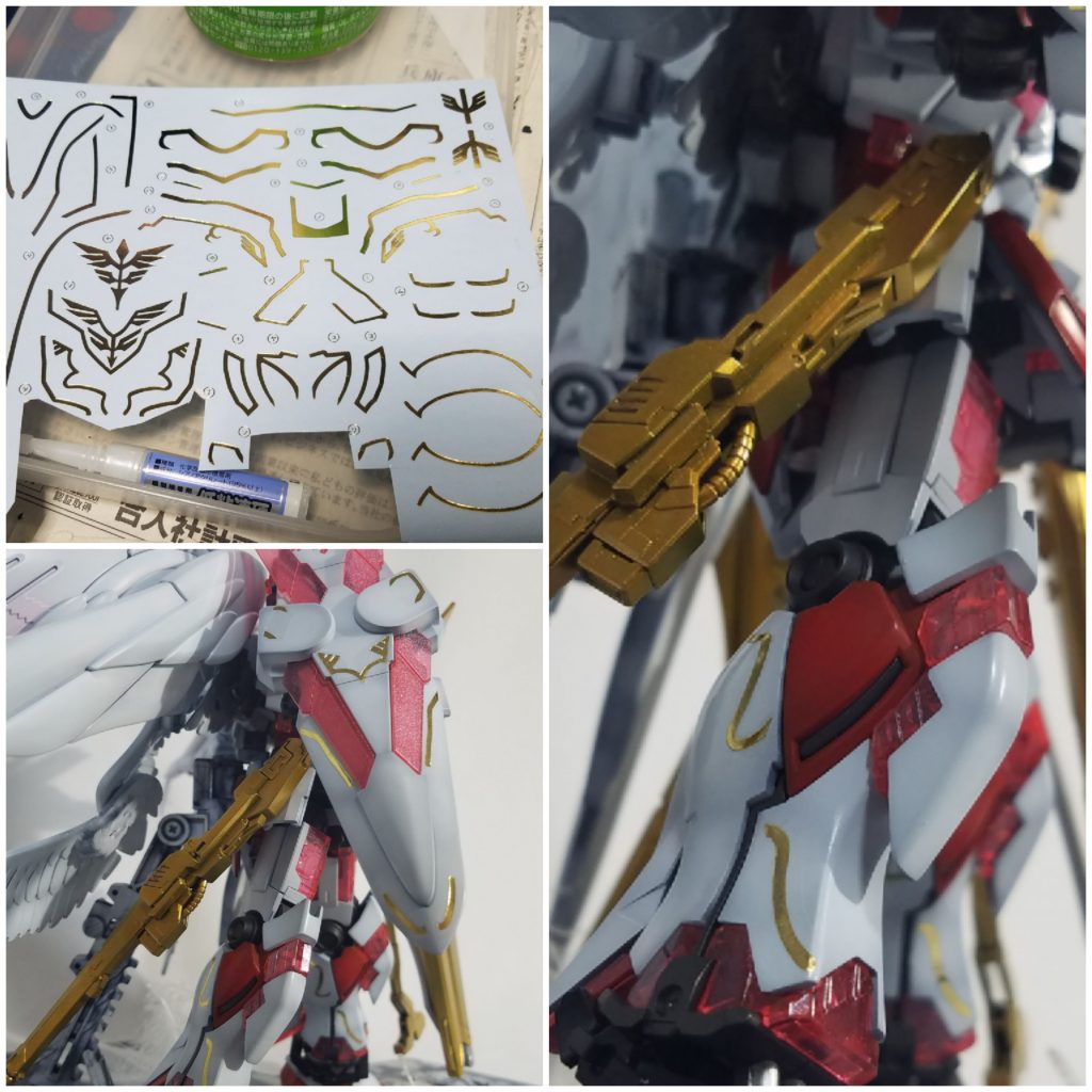 デカールは王宮風にするため
シナンジュの余剰デカールを
部分的に切り刻んで
張り付けてます
今回はcautionシールは
使わず自然さを出してみました