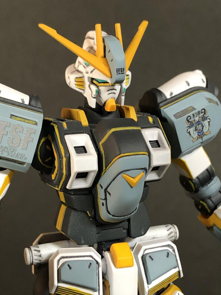 アンテナを大型化、若干下部に取り付け、フェイス部分はスクラッチです。