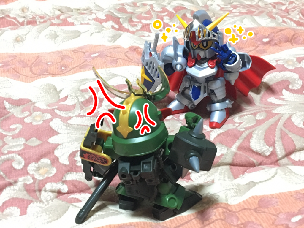 殺駆：今なんつったクソガキ！
騎士：だって名乗ってもらってないし
殺駆：私には殺駆頭という立派な名前があってだな！

騎士：ザクトだかザコだか知らないがこの辺案内してくれ。このままだと私は露頭に迷い、雨に降られ、土砂崩れに遭い、川に流され、捨てられた子ネコのように悲しい一生を終えてしまう

殺駆：グッ…ネコ要素一個もないくせに良心に訴えかけてくる…