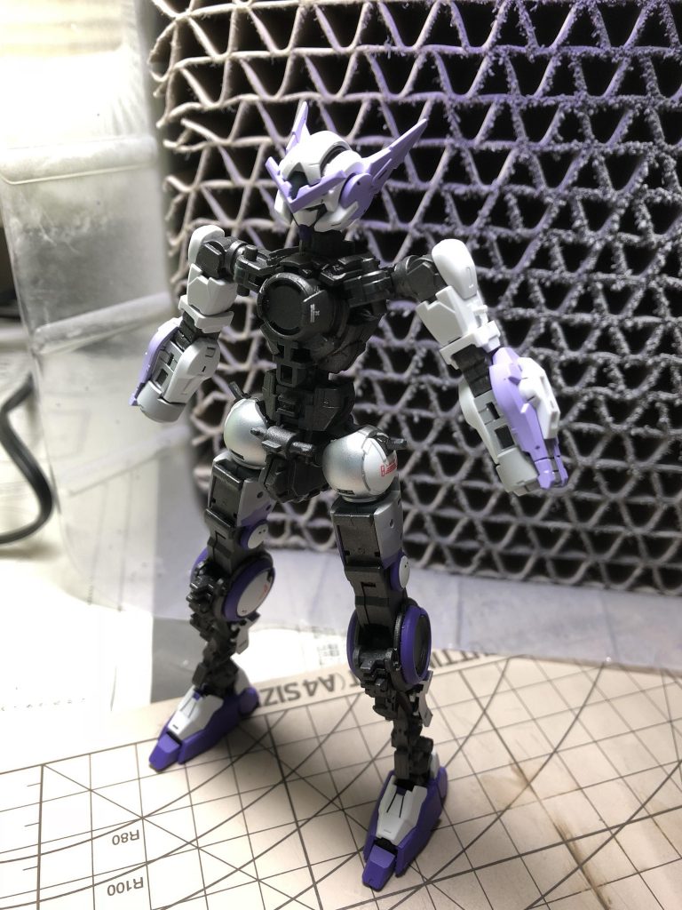 フレームはスターブライトアイアンとスターブライトシルバーの2色で塗装しました。