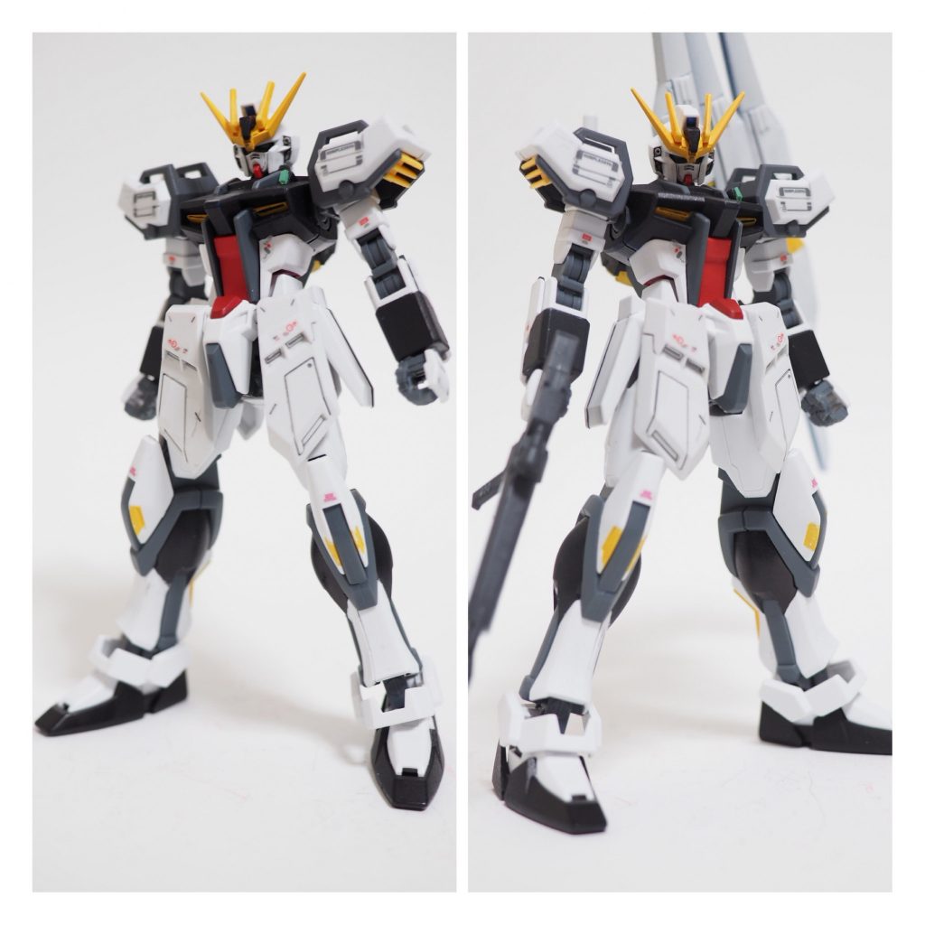 正面から。ドラグーンの有無を並べて。
ドラグーンが無いと、ほぼストライクですね。