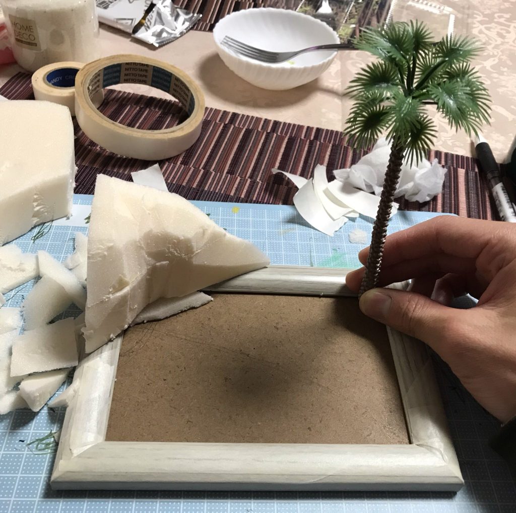 ジオラマの作成過程です。
