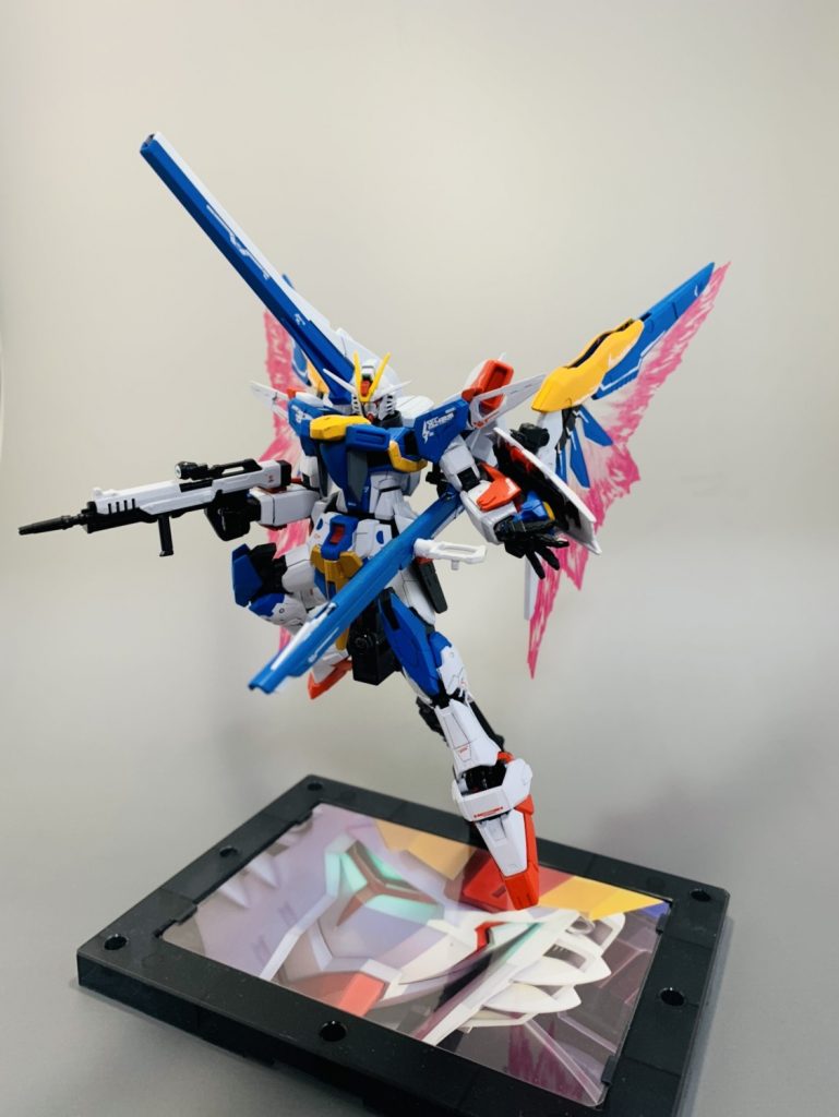 最大出力モード！
機体バランスが悪化しているため全力機動は長射程ビーム砲をパージしない場合、30秒以上行うとパーツが分解する恐れがある、という設定