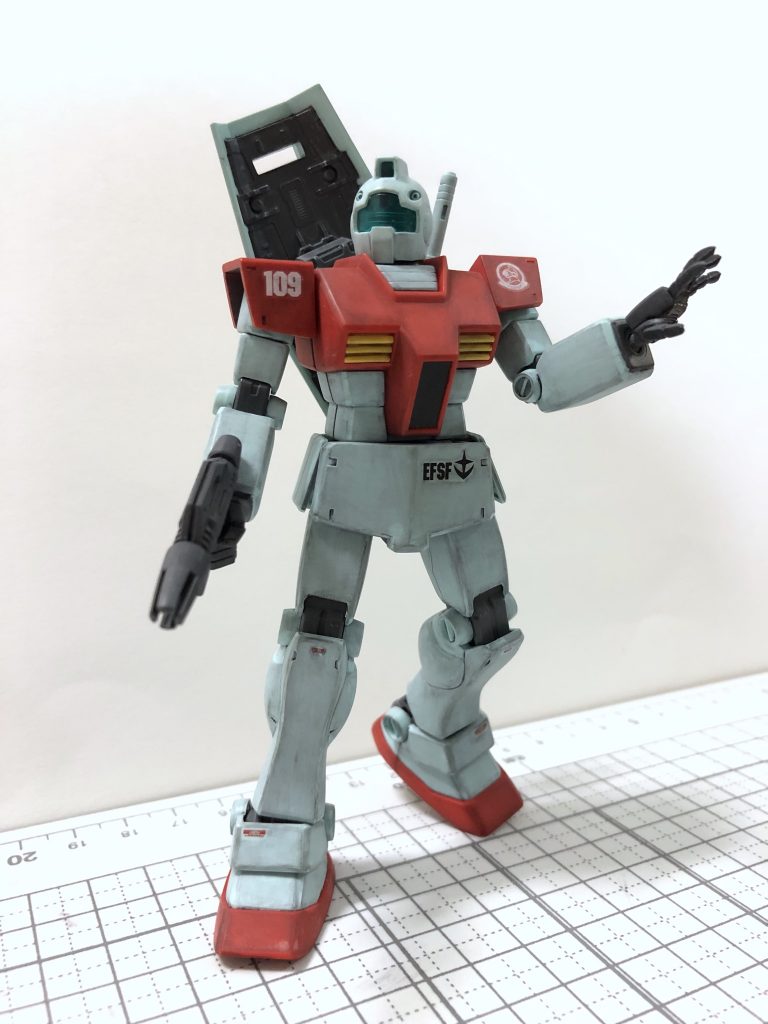 HGUC 1/144 RGM-79 ジム（ガンプラ製作1号機）–3枚目/制作者：@dentaku_a