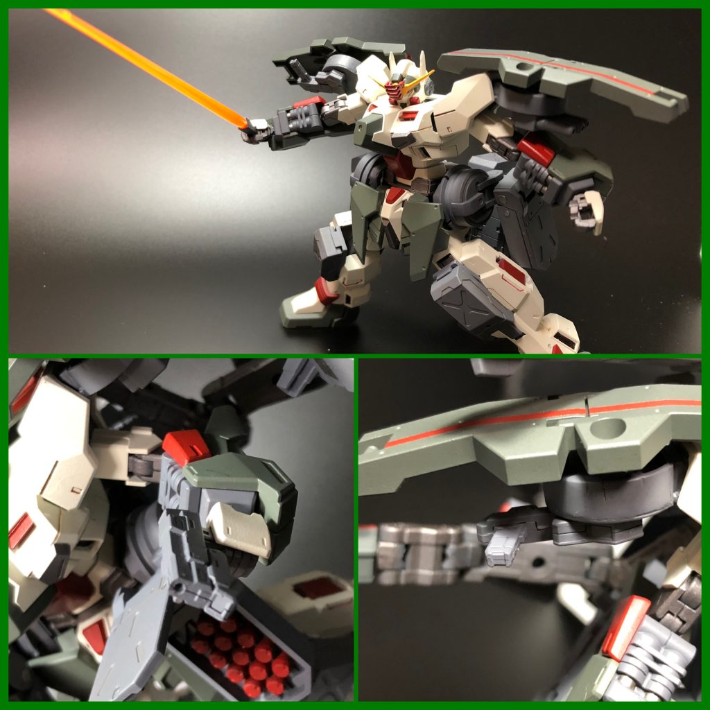 *収容武装*
ビームサーベル
唯一の近接装備としてが腰部アーマーの裏に収容してある
ビームピストル
近距離戦闘用の武装、右肩のアーマーの内側に装備してある
取り付けはネオジム磁石