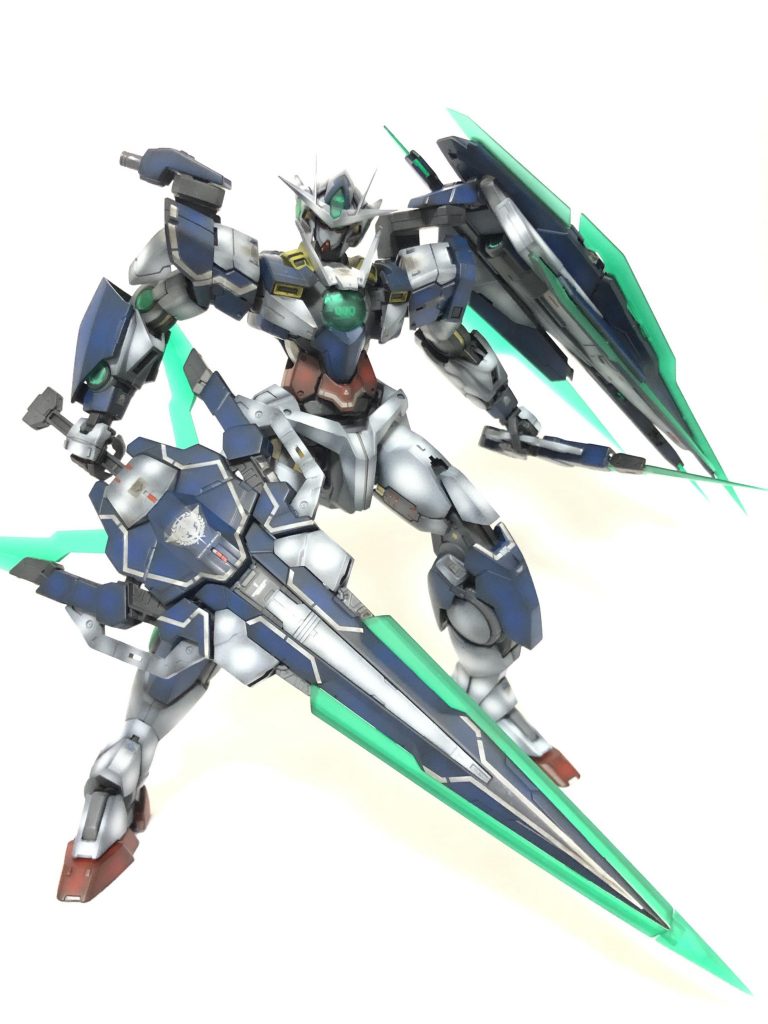 フルセイバーを持たせて撮影
デカールの白いラインが何倍もカッコよく見せてくれるのでこういうライン入れる塗装してみたいですね