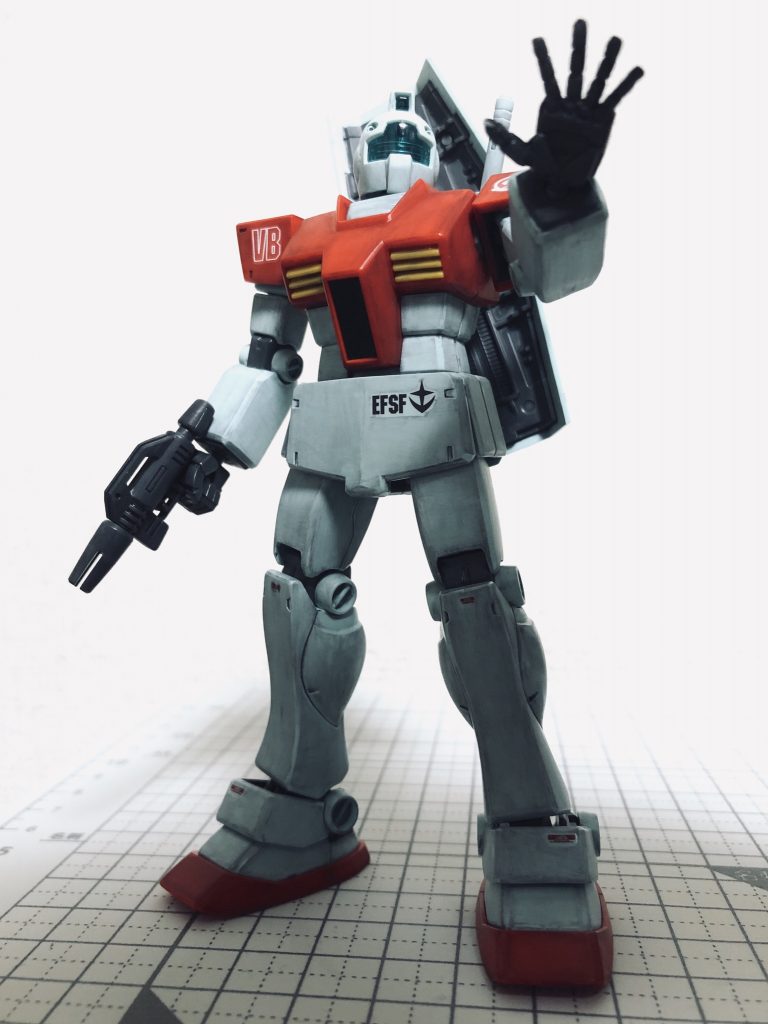 HGUC 1/144 RGM-79 ジム（ガンプラ製作1号機）–2枚目/制作者：@dentaku_a