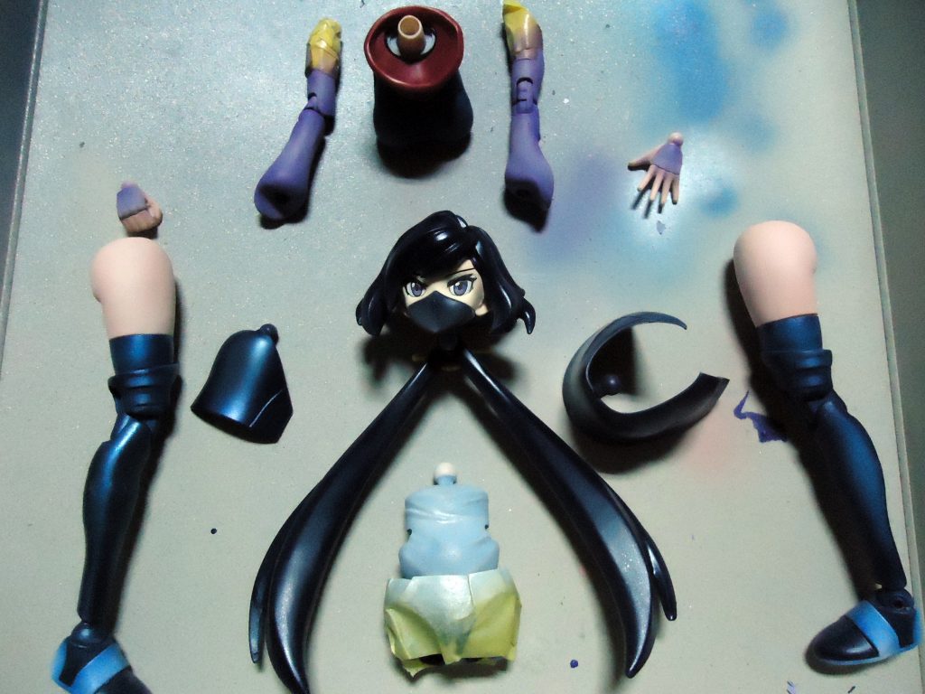 エアブラシで吹き重ね完了！