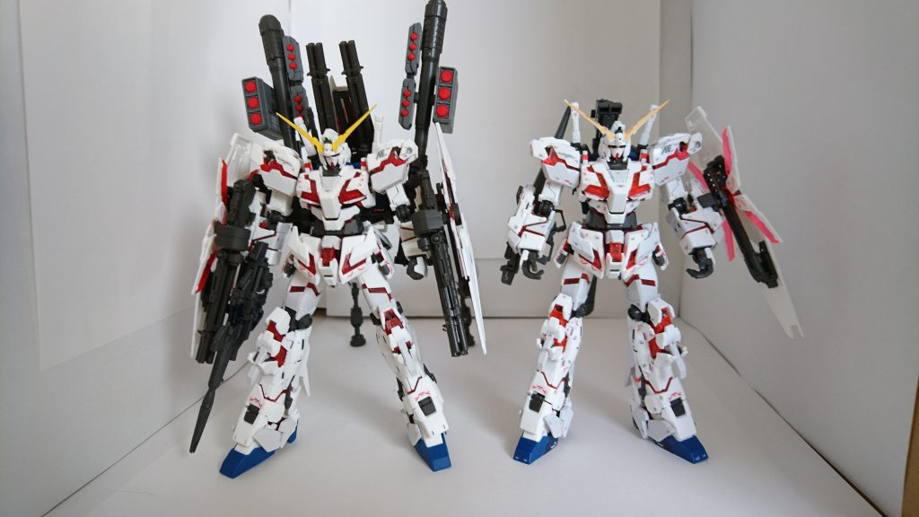 素組のver.TWCとの比較を サイコフレームの赤みが深くなってるのがわかるかな～と