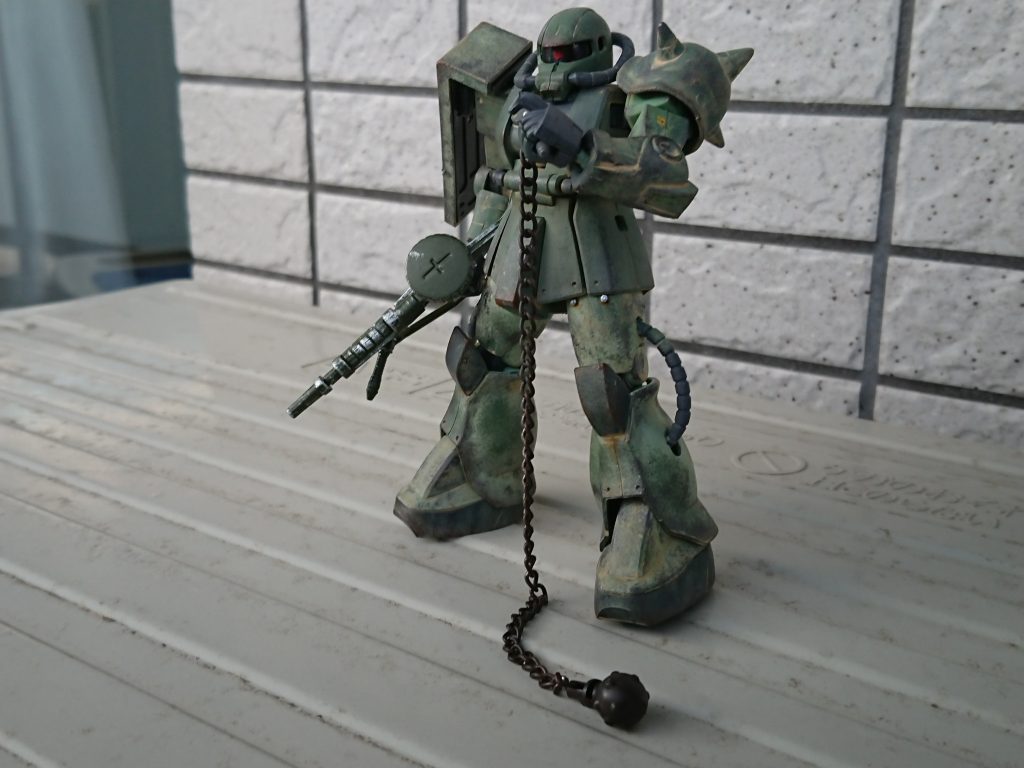 ザクⅡ3番機(hgucベース・頭部及び左腕部のみ08小隊:jc型)