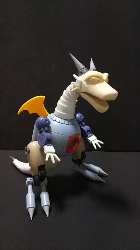 塗装前の常態です。
頭部はエポパテ、首と尻尾はプラ板で
ボリュームアップしました。
最後まで見て頂き、ありがとうございました。