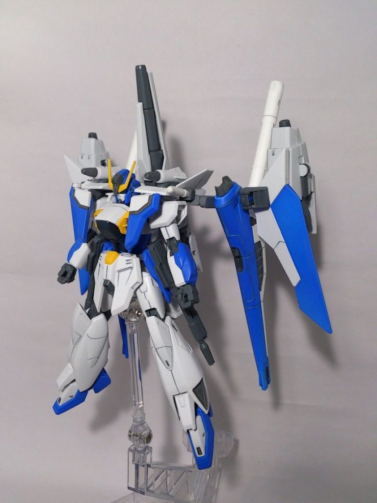 前。色はエアマスターバースト風に。ウイングの付け根にブースターやらビームキャノンを追加。