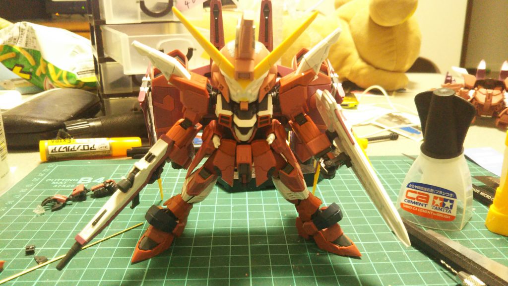 二の腕もちょっと短縮してます