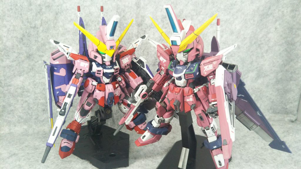 過去作のインフィニットジャスティスとのツーショット