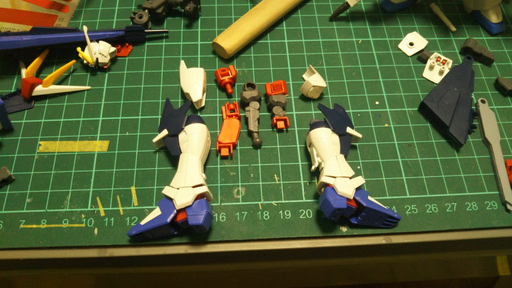 足はすねの短縮と膝関節をCSフレームを使用して短縮