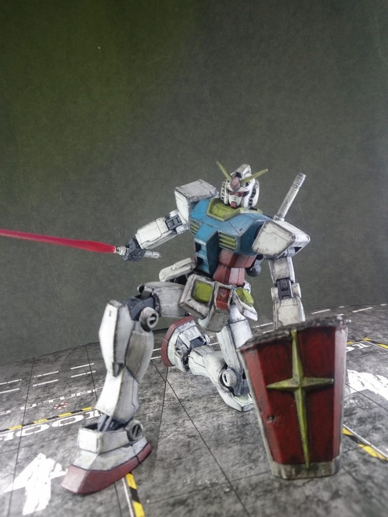 シールドはダメ加工しました。ライターなど使いました。