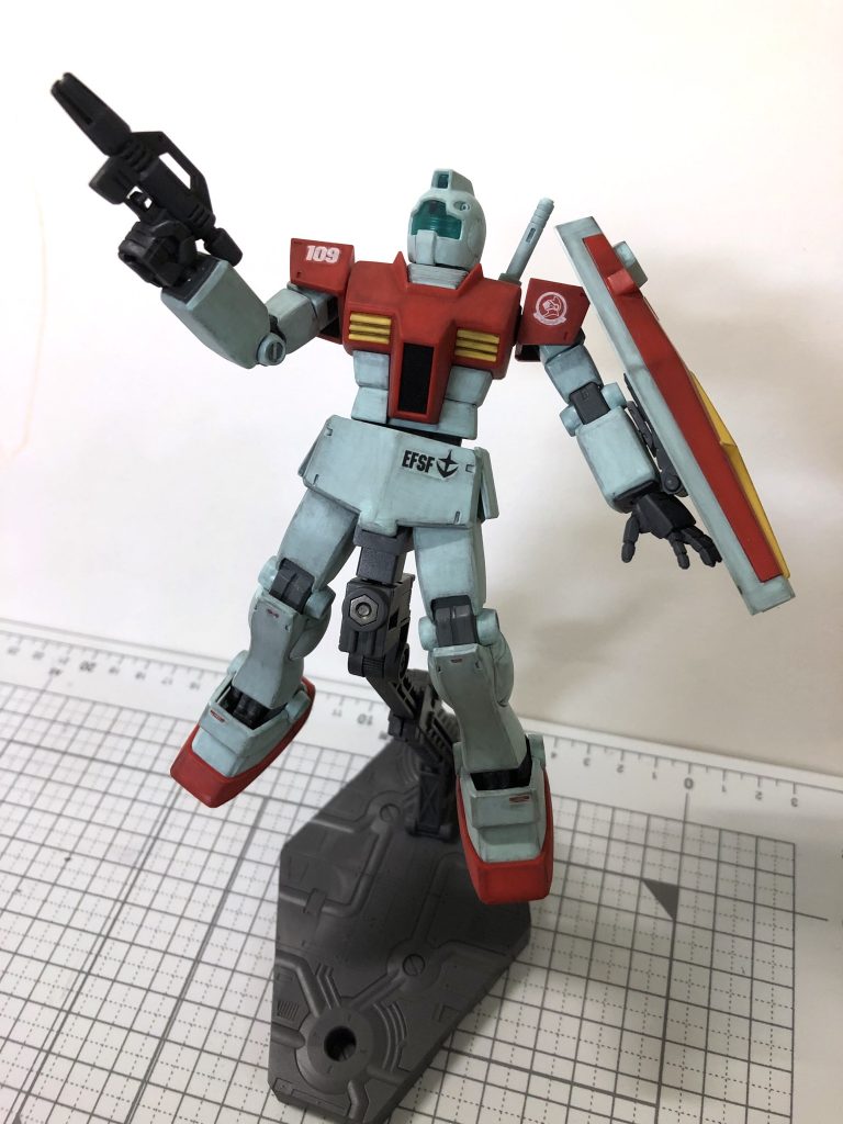 HGUC 1/144 RGM-79 ジム（ガンプラ製作1号機）–5枚目/制作者：@dentaku_a