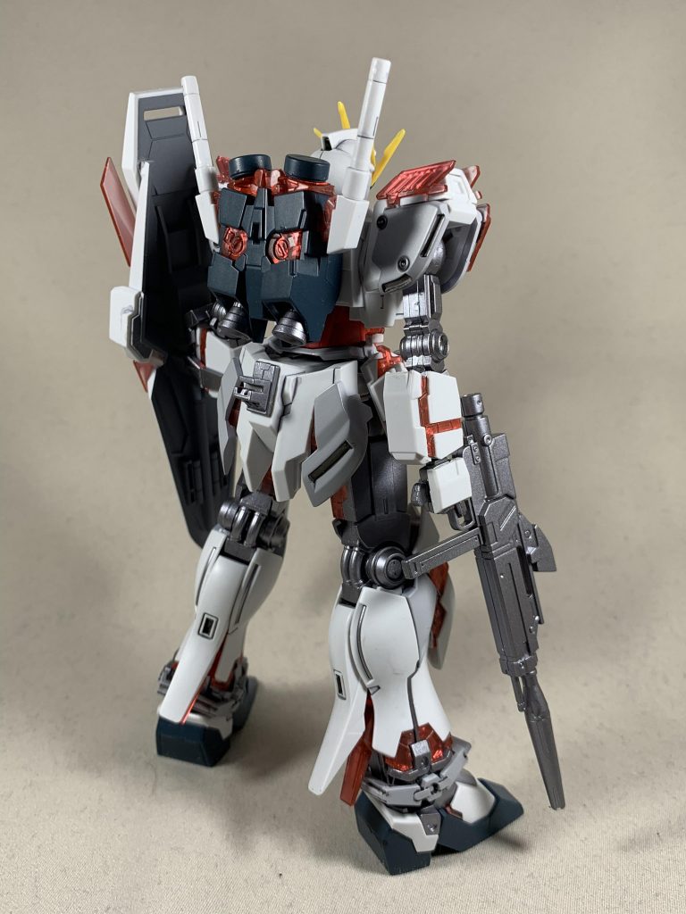 あとから付けた設定になっていますがA装備組んでる時に
元々バックパックとかにサイコフレーム内蔵してて手動展開式デストロイモードなんじゃ？の勝手な考察が深まりました