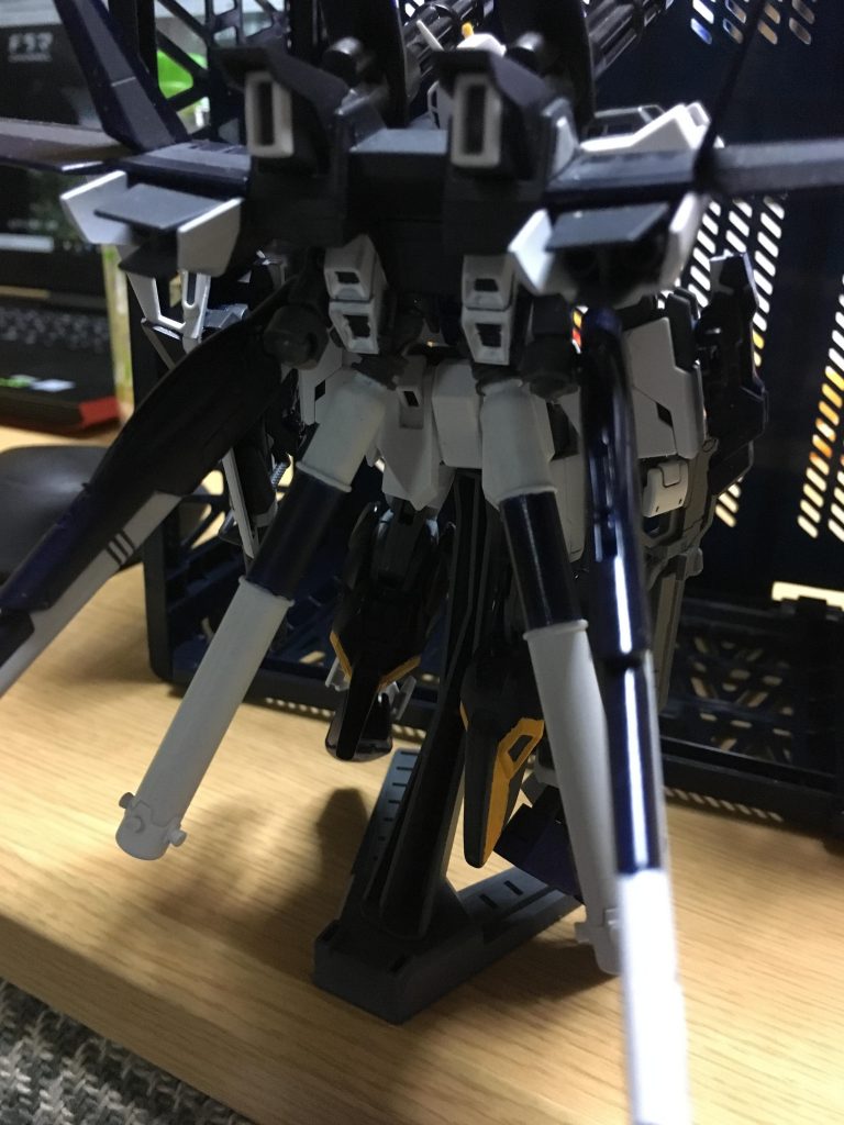 後ろ。
I.W.S.P.ベースでスラスターを増設。
追加バッテリーと推進剤のプロペラントタンク。
ごちゃごちゃ感が結構気に入ってます。