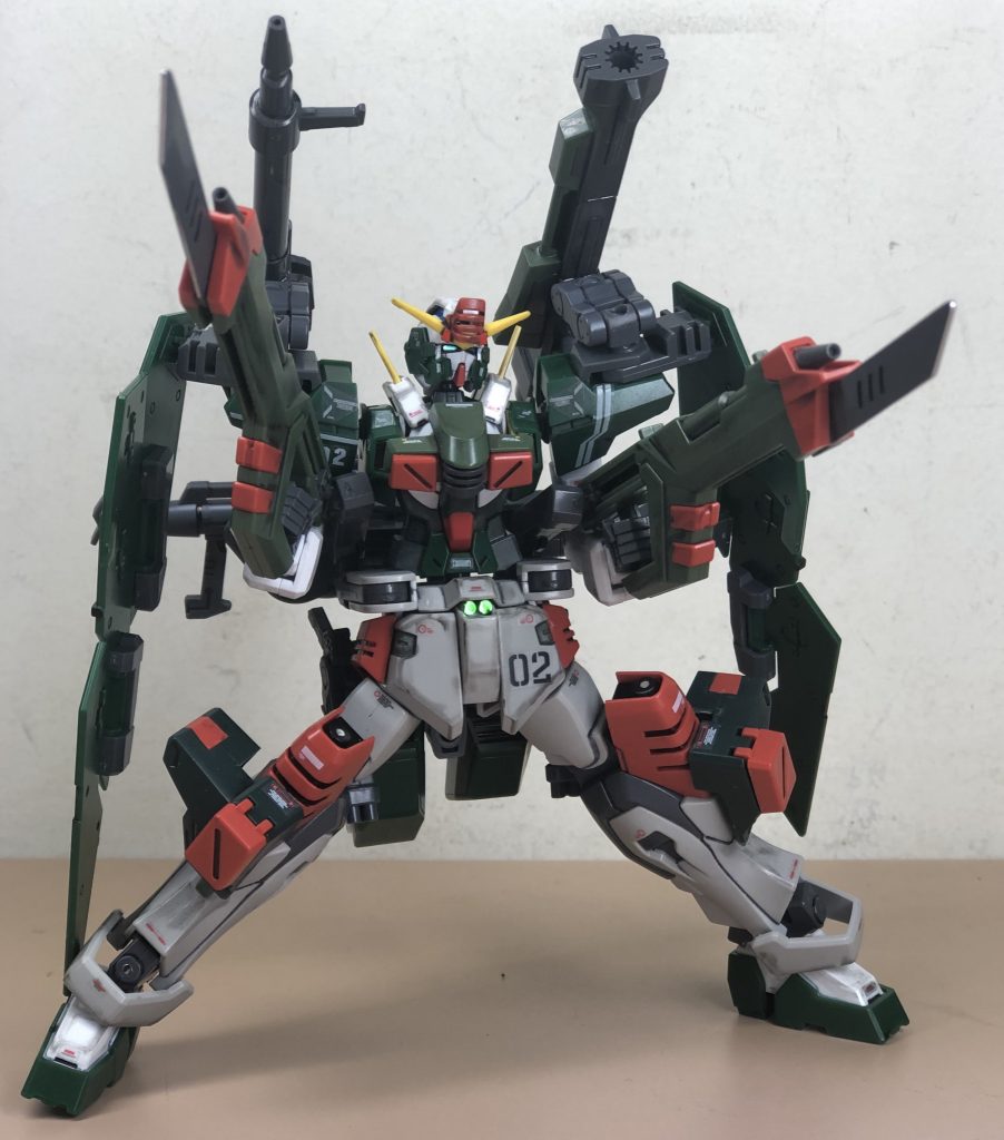 GNフルシールドを展開して銃を構えることも可能です