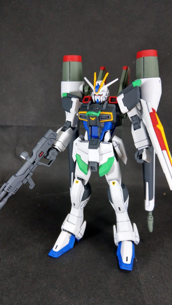 前
基本的な工作はフォース、ソードと同様です
使用した塗料は
白:MSホワイト(スプレー)
黒:ネービーブルー(スプレー)
青:MSブルー(スプレー)
黄緑:ガンダムアイグリーン(マーカー)
深緑:MSディープグリーン(スプレー)
黄色:ガンダムイエロー(マーカー)
グレー:ガンダムグレー(マーカー)
仕上げ:プレミアムトップコートつや消し