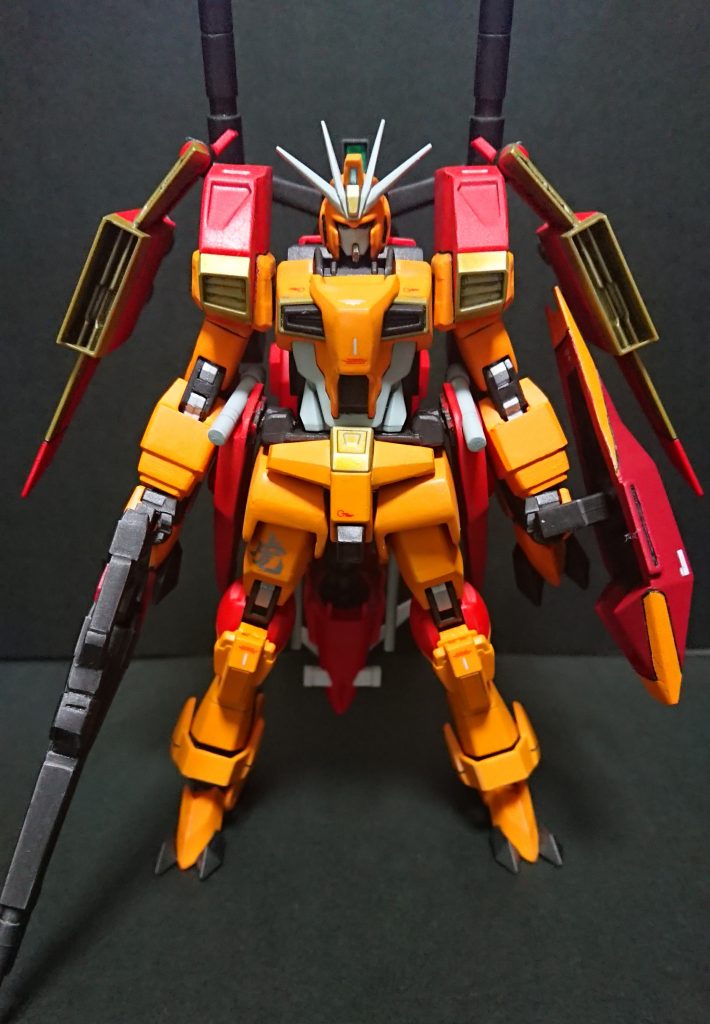 ZGMF-X88S/W ラゴゥガイアガンダム

ラゴゥの意匠を取り込んだラゴゥシルエットを装備したガイアガンダム改修機。
バルトフェルド専用に用意されたが、エターナル艦長に専念した為、実戦で使用される事はなかった。