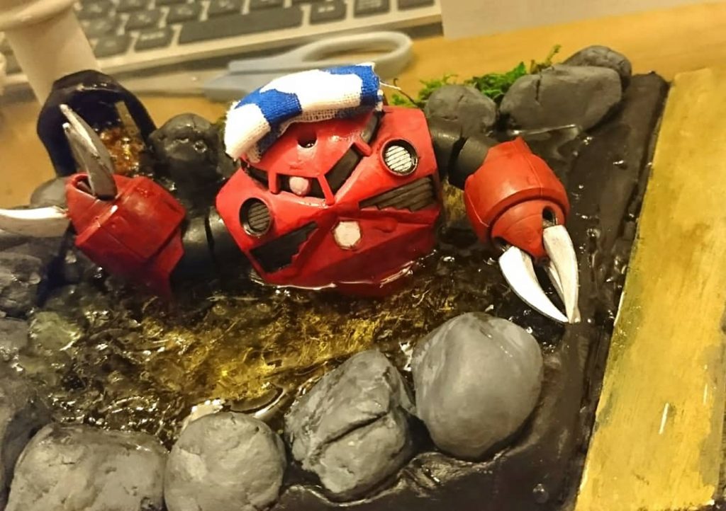 温泉はゼリーキャンドルとあとは石粉粘土と木材で全て100均で揃います。(ズゴック以外は)
ほんとは露天風呂だし外で撮りたかったんですが天気に恵まれなかったのでまたの機会に。