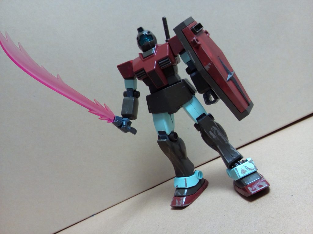 コトブキ系のパーツを流用してみました。今回も水性カラーで筆塗りです。
タミヤのウエザリングマーカーで少々汚しを加えてます。