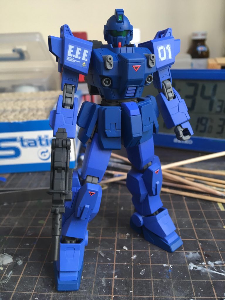 塗装とつや消しを吹き終わった状態。