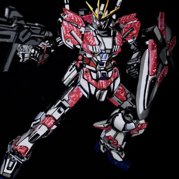 ナラティブガンダムC装備 アニメイラスト風模型