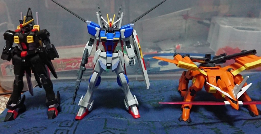 素材となったHGCEインパルス、ラゴゥ、ガイア（ジャンク）