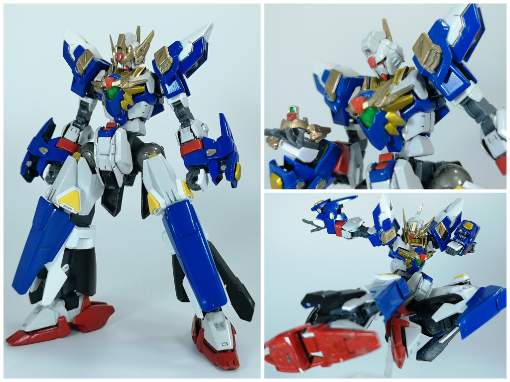 ディザイアガンダム
特定の作品設定などは設けられていない、いわばビルド系にカテゴライズされるガンプラ
11年間の改造でパーツがどんどん入れ替わっていき、原型であるHGデスティニーガンダムを残しているのは頭部のみである
AGE系のパーツやビルド系のパーツが多く使用されており、メンテナンスで各部を補習や入れ替えを行いやすいようにしている
主に得意とするのは近接格闘戦
また、各所のハードポイントで後述する武装を装備できる