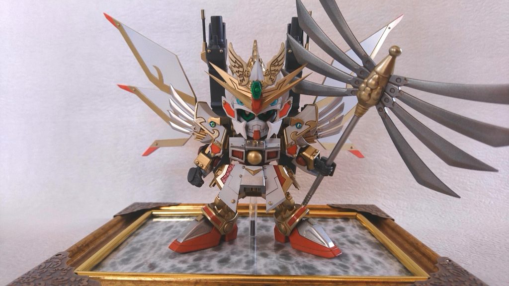 真正面から。爪先はHGゴッドガンダムです。