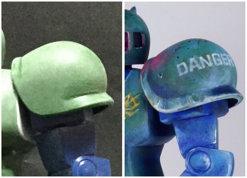 筆塗りのみで立体感を強調しています