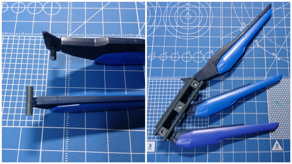 [バインダー作成]
ドラグーン基部にランナーを接着しジョイントを作成。フレキシブルアームに組み込めるよう改造しました。