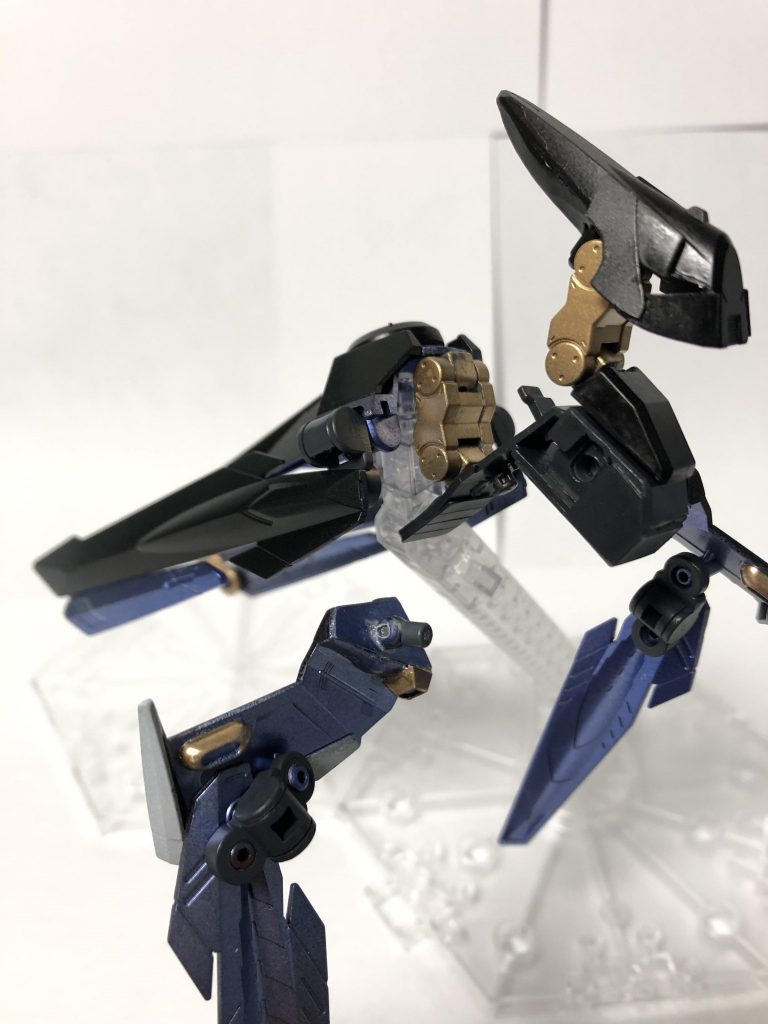 ノーネイムライフルの中はこんな感じです
重要部分はほとんどコトブキヤのジョイントパーツで繋がっています