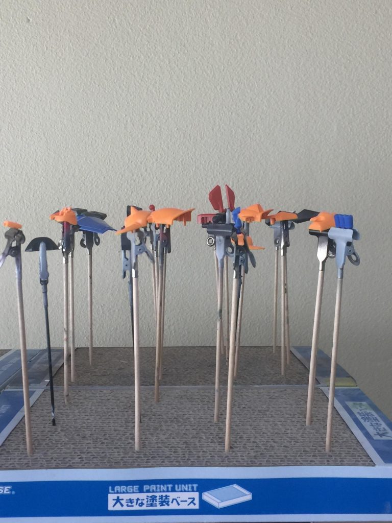 グフ・イグナイテッドを エアブラシで
塗装した 制作工程