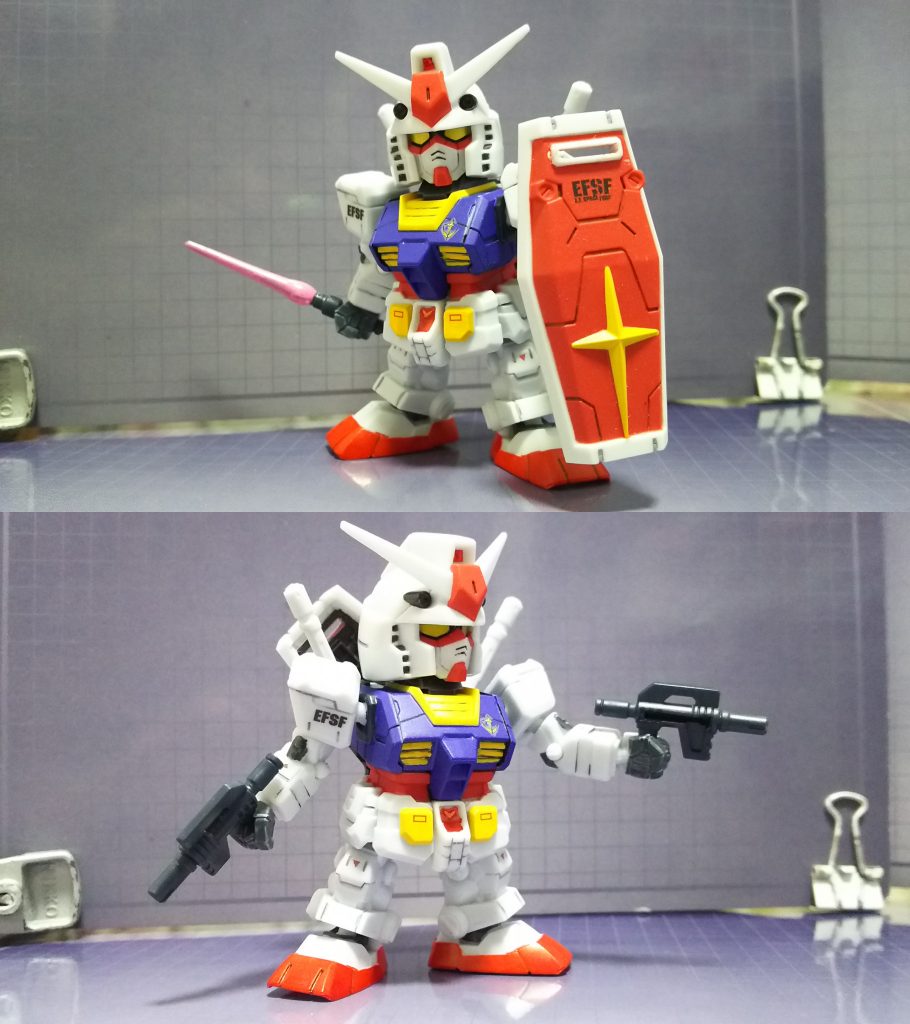 ビームサーベルを抜刀し白兵戦に移行。
更なるジオンの脅威に対抗すべく、その他のオプション火器も整備中です。