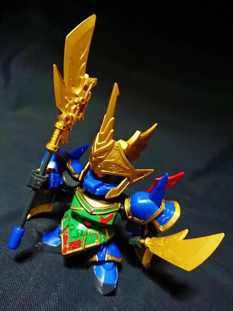 八劔将(八健将)から隊長の張遼ゲルググです。機駕五将の1人ですが、ここでは呂布隊として。設定では藏覇と共に部隊を指揮する一番隊長となります。