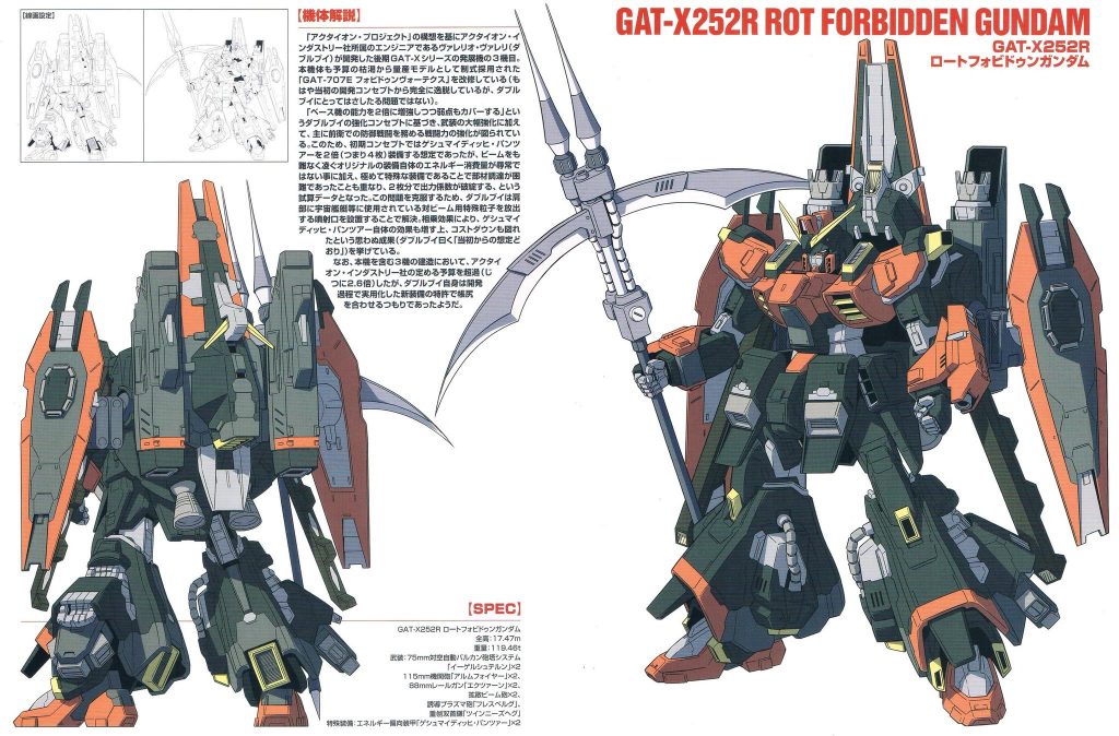 参考にした画像
基本これしか資料が手元になく、各細部など見きれていません。
ですが、パッと見は寄せられてると思っています。
背面キャノン砲は明らかにモノが違いますが、フォビドゥンの狭いバックパックの中に収めるにはアメイジングストライクフリーダムのキャノン砲を使うことでスマートにできたかと思います。
使用キットは、
旧キット フォビドゥン×2
HG フォビドゥン、バクゥ、パーフェクトストライク
HGBF アメイジングストライクフリーダム
HGUC ギャプランTR-5 フライルー
1/100 フリーダム
自分アレンジ込みなので、また機体名に「ver.IXI」と自分の名前をいれさせて貰いました。