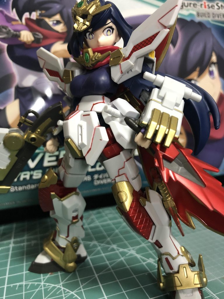 角度をつけて。