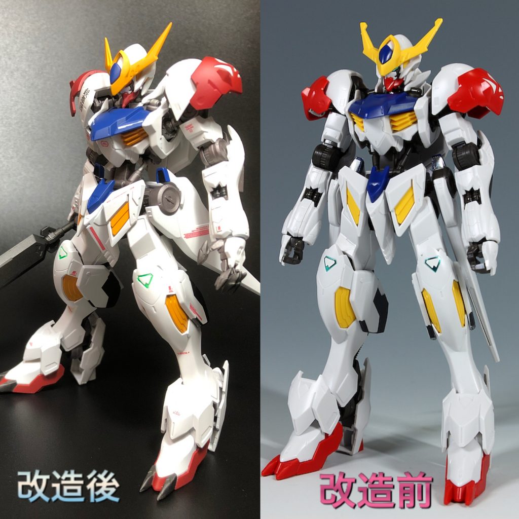 今回は作る前から練習したい作業が決まっていて、1つは全体のシャープ化です
今までそれなりの数ガンプラを組んできましたが小さいパーツを接着する知識が無かったりとシャープ化はほとんどやったことがなかったので練習をしてみました(´∀`)
今回の改造点はほとんどがシャープ化作業です
(╹◡╹)